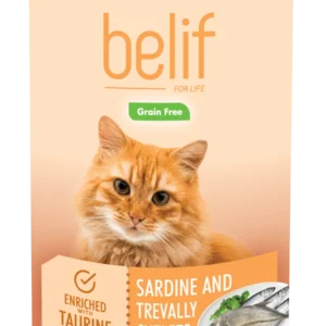 Belif Canned Food for Adult Cat – Sardine and Trevally Cutlets(400g)