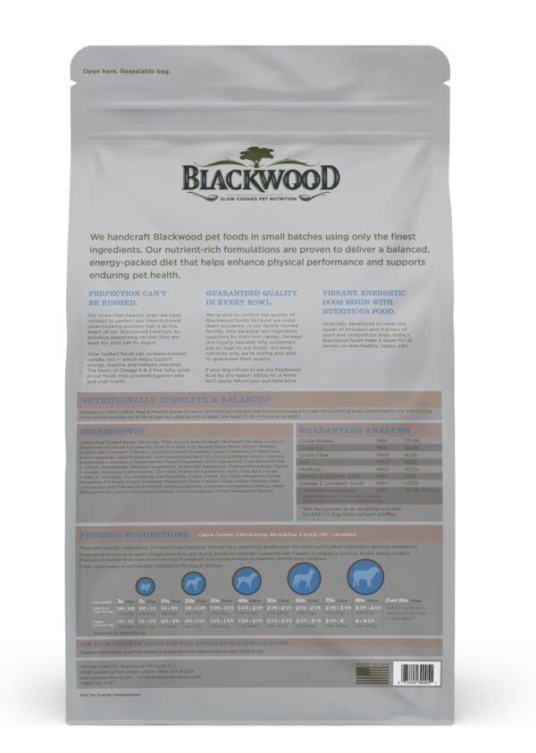 Blackwood All Natural Dry Dog Food for All Life Stages Catfish Meal & Pearled Barley(6.8kg)