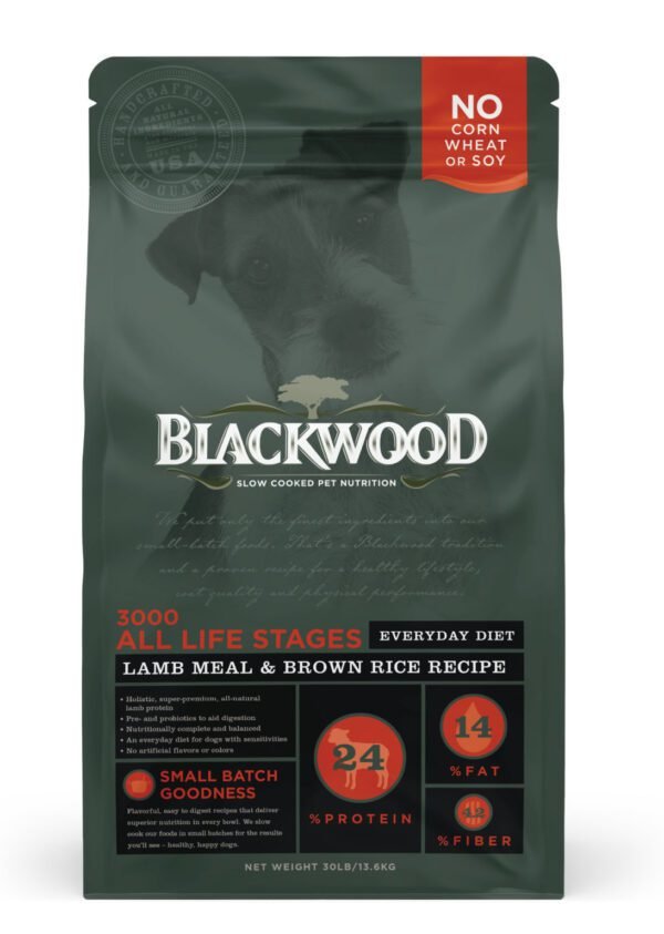 Blackwood Dog Food – 3000 Everyday Diet Lamb Meal & Brown Rice Recipe(6.8kg)