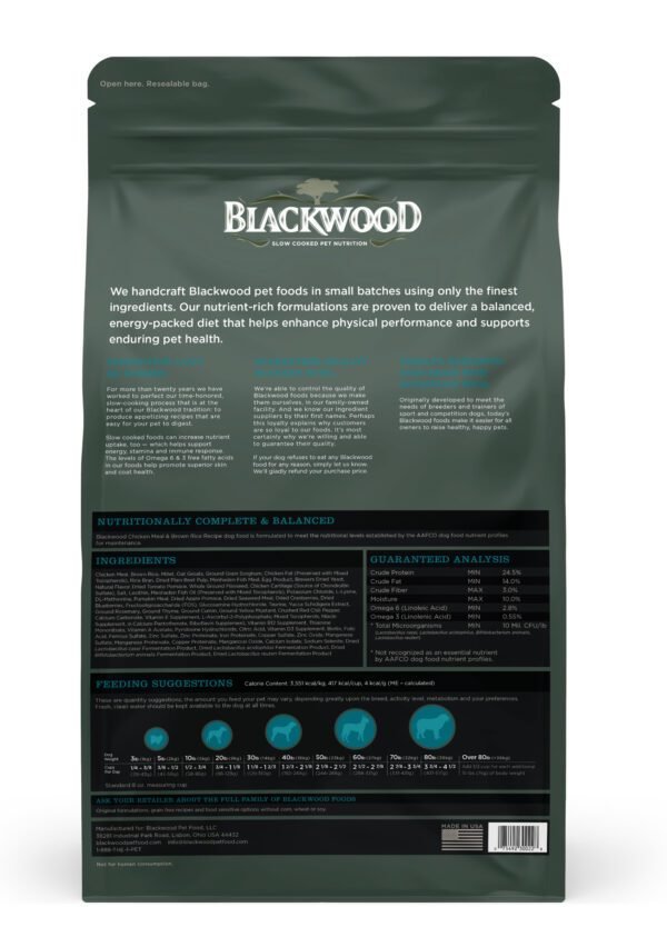 Blackwood Premium Dog Food- Adult Everyday Diet Chicken Meal & Brown Rice(6.8kg)
