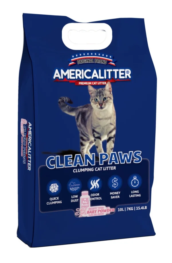AmericaLitter Clean Paws: Baby Powder (7KG/10L)