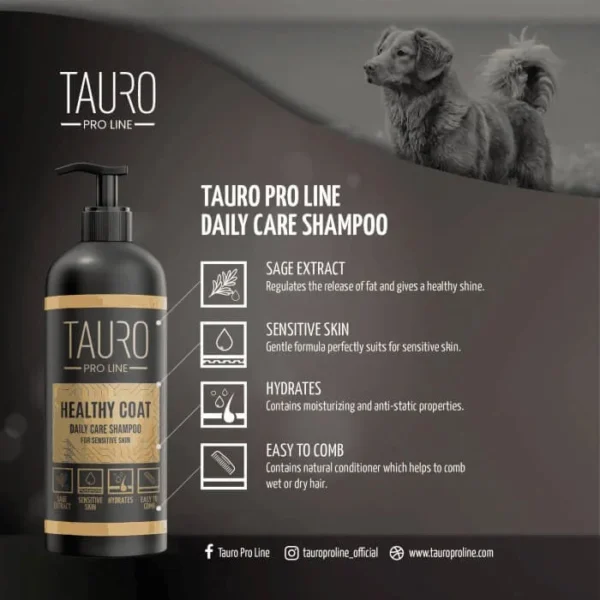 Healthy Coat Daily Care Shampoo for Dogs and Cats | Tauro Proline(250ml)