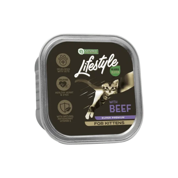 Tray for Kitten with Beef | Nature’s Protection Cat Wet Food *Lifestyle Series*(85g)