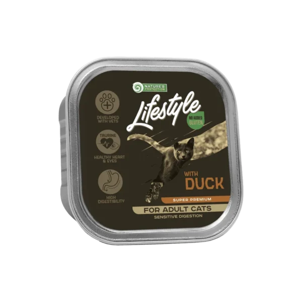 Tray for Sensitive Digestion Adult Cats with Duck | Nature’s Protection Cat Wet Food *Lifestyle Series*(85g)