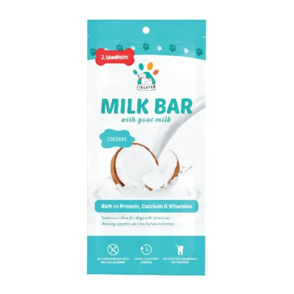 Coconut Milk Bar Dog Snack | Singapaw