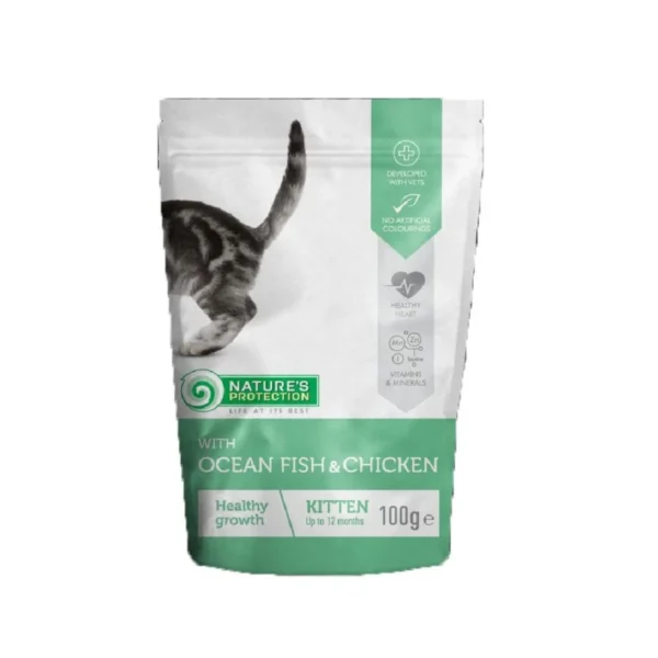 Junior Cats with Ocean Fish & Chicken |Nature’s Protection Cat Pouch *Super Premium Series*(100g)