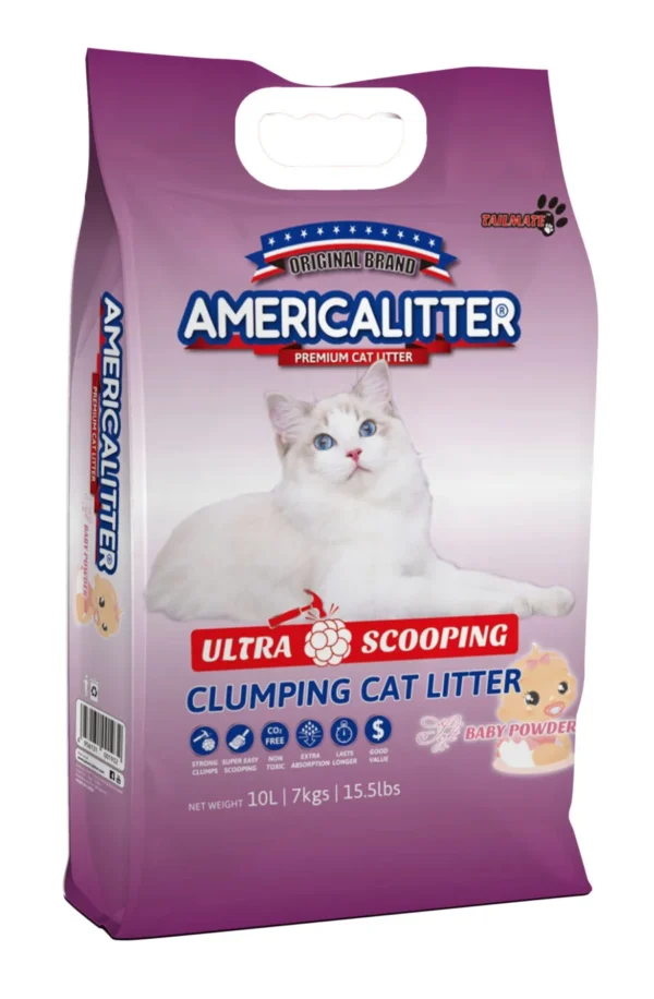 AmericaLitter Ultra Scooping: Baby Powder (7KG/10L)