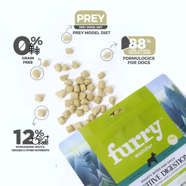 Furry Wonder Freeze-Dried Raw Chicken & Rabbit Recipe for Dogs Sensitive Digestion