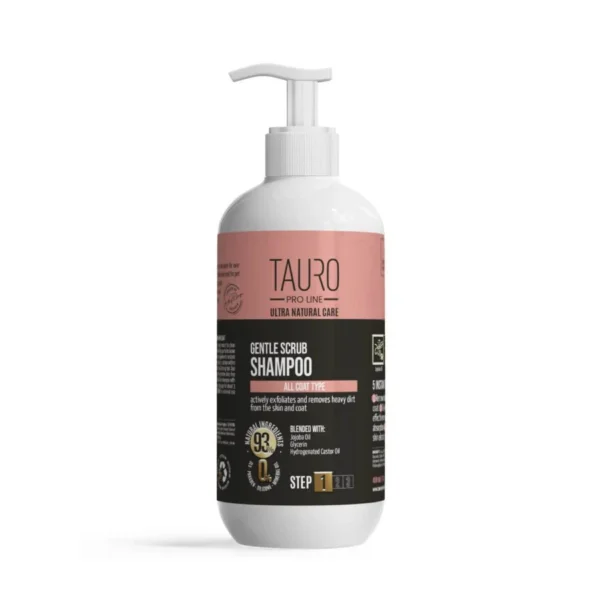 Gentle Scrub Shampoo for Dogs and Cats Coat | Tauro Proline *Ultra Natural Care*(400ml)