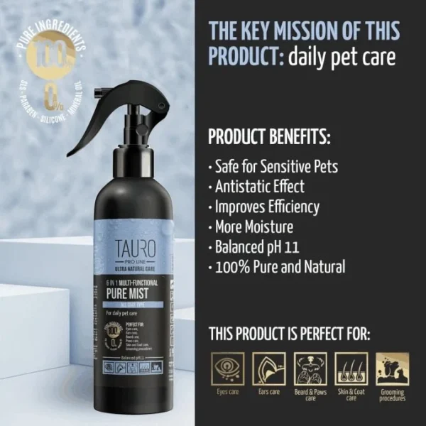 6-in-1 Pure Mist Multifunctional Product for Daily Body Care | Tauro Proline *Ultra Natural Care*(250ml)