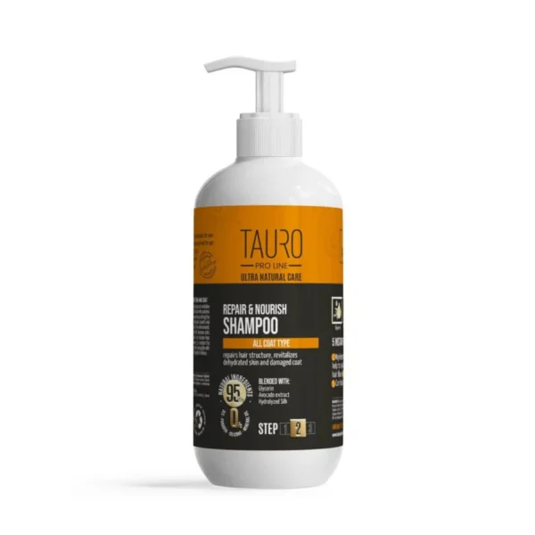 Repair & Nourish Shampoo for Dogs and Cats Coat | Tauro Proline *Ultra Natural Care*(400ml)