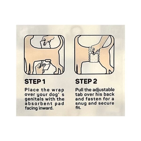 Fofos Male Dog Diaper S 12pcs Waist 19-37cm Weight 2-5kg