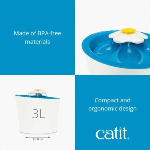 Flower Drinking Fountain With Led 3l