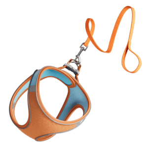 Poppi Dog Harness And Leash Set Dark Blue Wih Tangerine Medium 1.5m (7.5-8.5kg)