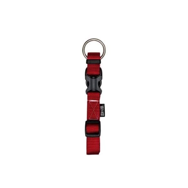 Zeus Dog Adjustable Collar Medium Deep Red 1.5x28cm - 40cm