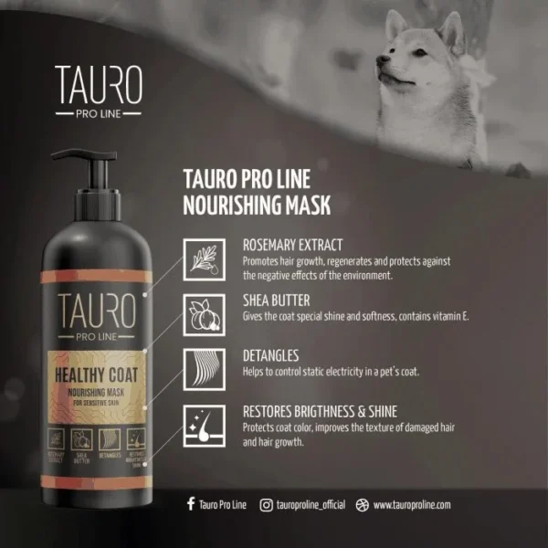 Healthy Coat Nourishing Mask for Dogs and Cats | Tauro Proline(250ml)