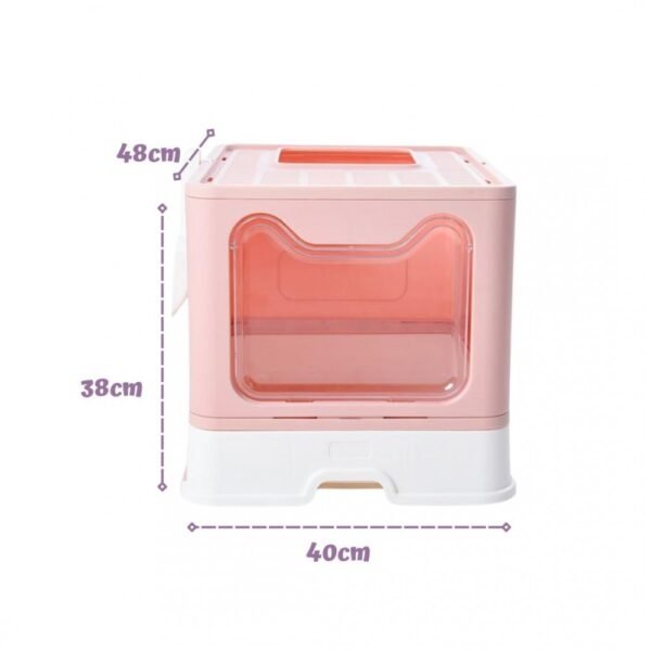 PTC Foldable Cat Litter Box Pink