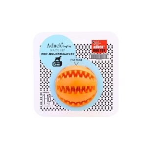 Aduck Spherical Molars Pet Food Leaking Ball 7cm Orange
